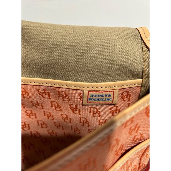 Dooney & Bourke Cabriolet Monogram Orange Canvas Crossbody - Picture 10 of 14